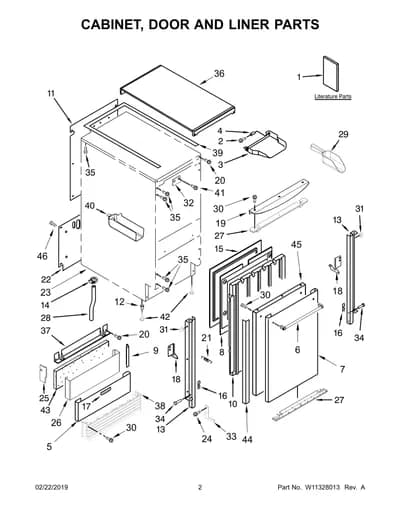 CABINET, DOOR AND LINER PARTS