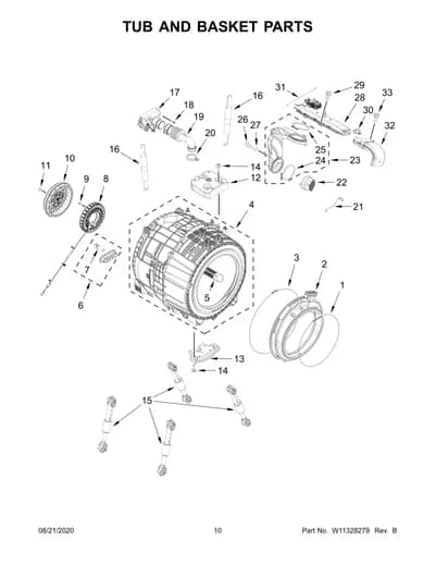TUB AND BASKET PARTS