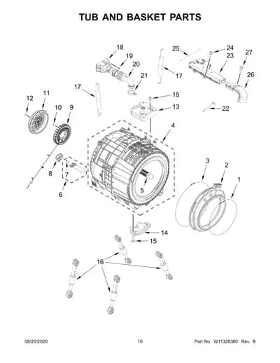 TUB AND BASKET PARTS