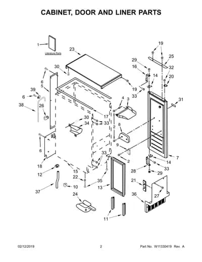 CABINET, DOOR AND LINER PARTS