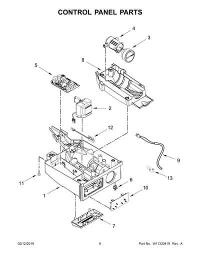 CONTROL PANEL PARTS