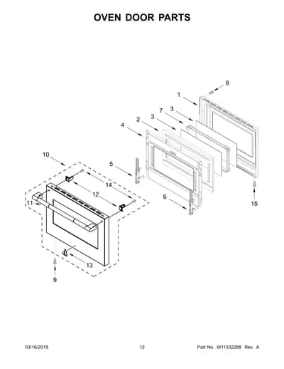 OVEN DOOR PARTS
