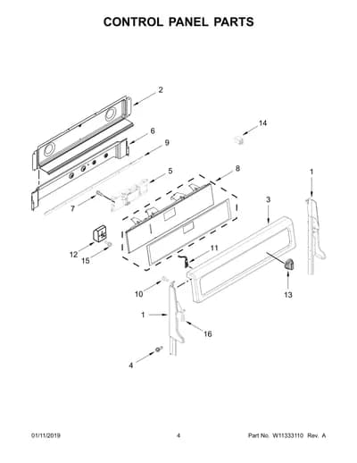 CONTROL PANEL PARTS