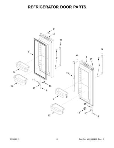 REFRIGERATOR DOOR PARTS