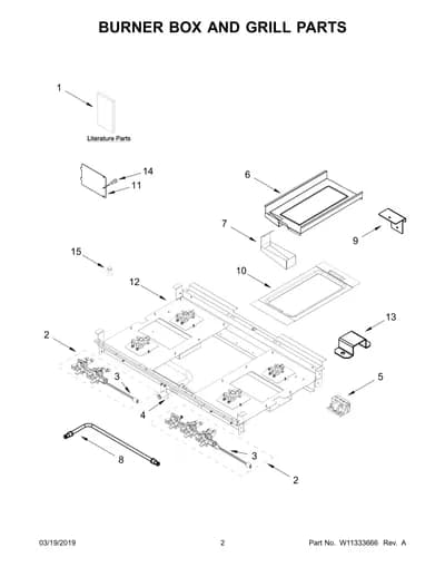 BURNER BOX AND GRILL PARTS