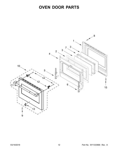 OVEN DOOR PARTS