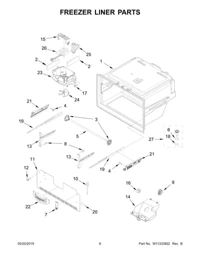FREEZER LINER PARTS