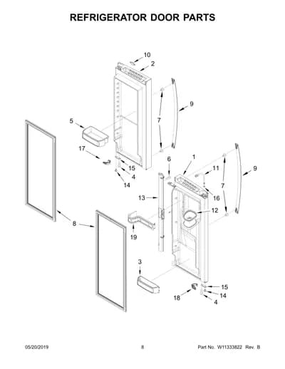 REFRIGERATOR DOOR PARTS