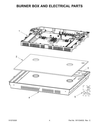 BURNER BOX AND ELECTRICAL PARTS