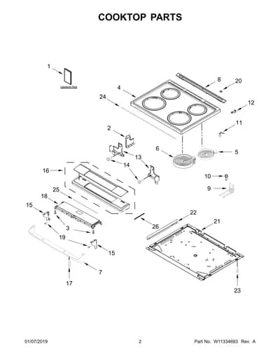 COOKTOP PARTS