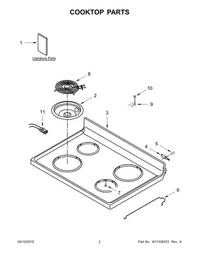 COOKTOP PARTS