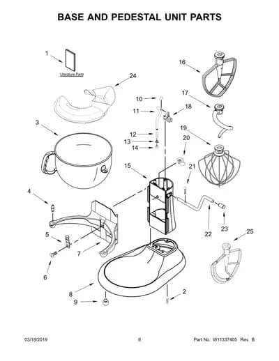 BASE AND PEDESTAL UNIT PARTS