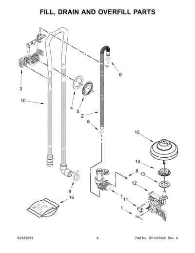 FILL, DRAIN AND OVERFILL PARTS