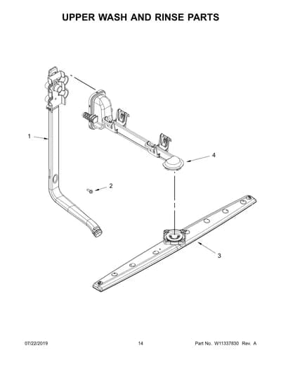 UPPER WASH AND RINSE PARTS