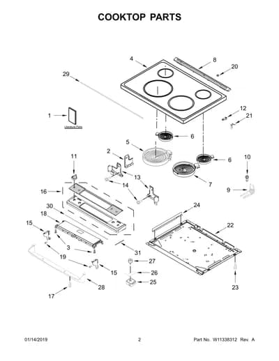 COOKTOP PARTS