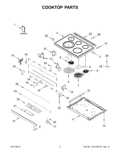 COOKTOP PARTS