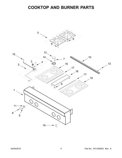 COOKTOP AND BURNER PARTS