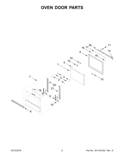 OVEN DOOR PARTS