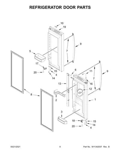 REFRIGERATOR DOOR PARTS