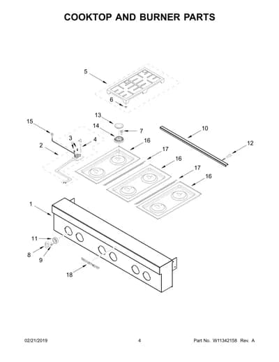 COOKTOP AND BURNER PARTS