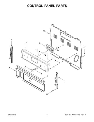 CONTROL PANEL PARTS
