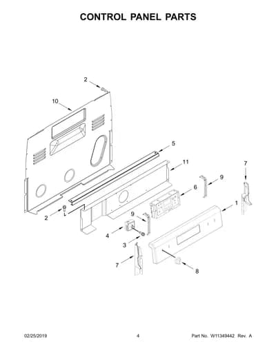 CONTROL PANEL PARTS