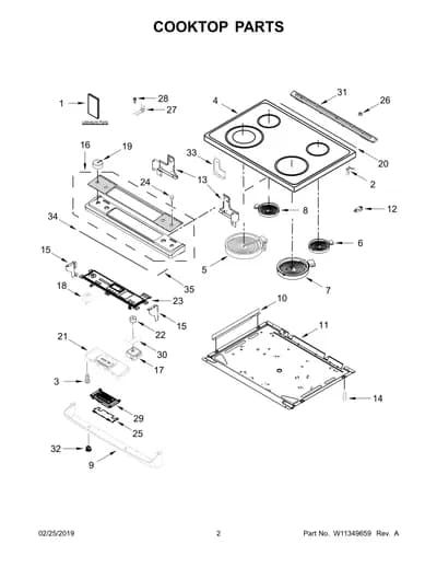COOKTOP PARTS