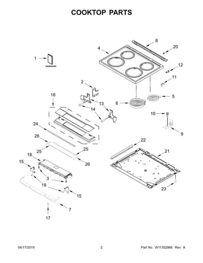 COOKTOP PARTS