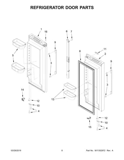 REFRIGERATOR DOOR PARTS