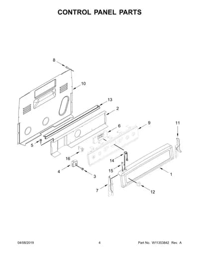 CONTROL PANEL PARTS