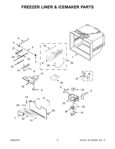 FREEZER LINER & ICEMAKER PARTS