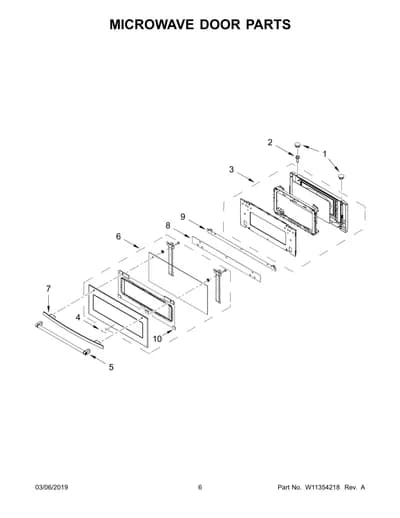 MICROWAVE DOOR PARTS