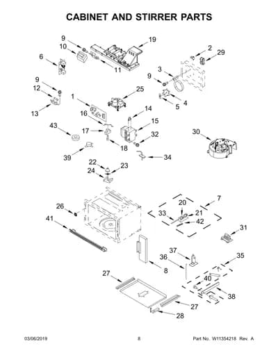 CABINET AND STIRRER PARTS