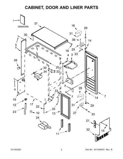 CABINET, DOOR AND LINER PARTS
