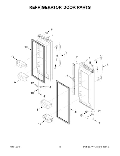 REFRIGERATOR DOOR PARTS