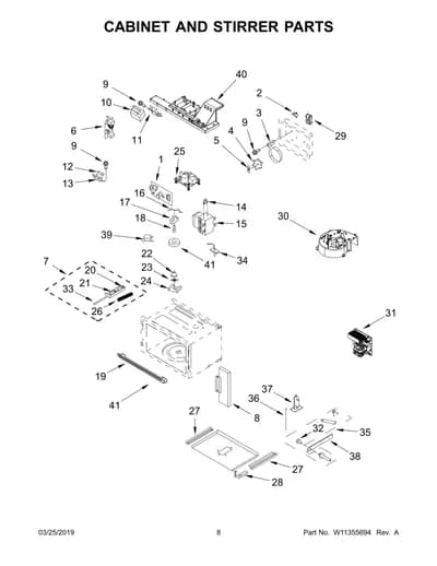 CABINET AND STIRRER PARTS