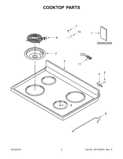 COOKTOP PARTS