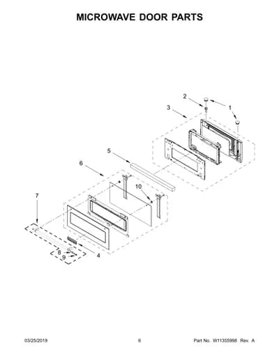 MICROWAVE DOOR PARTS