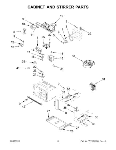 CABINET AND STIRRER PARTS