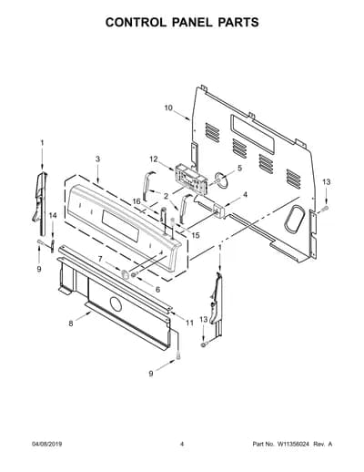 CONTROL PANEL PARTS