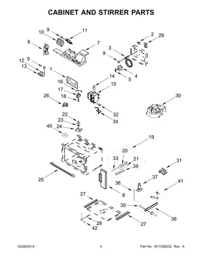 CABINET AND STIRRER PARTS