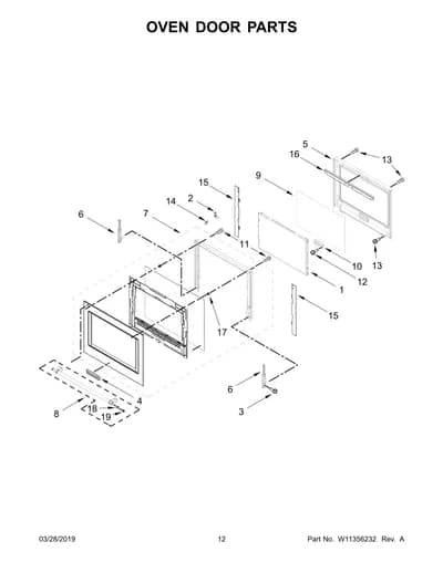 OVEN DOOR PARTS