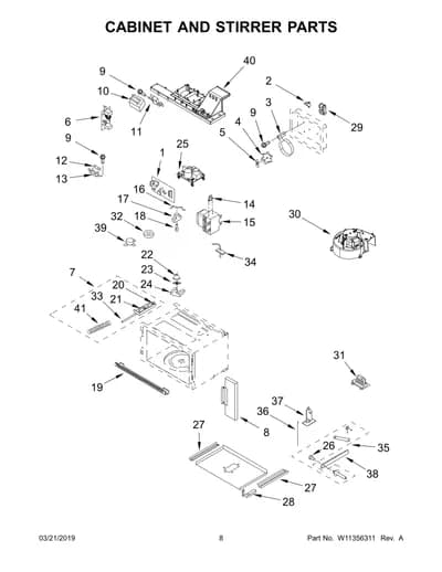 CABINET AND STIRRER PARTS