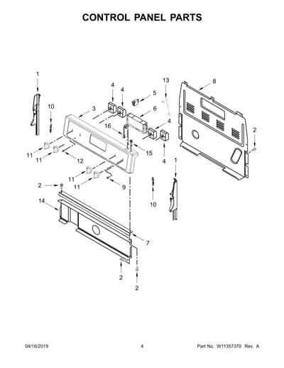 CONTROL PANEL PARTS