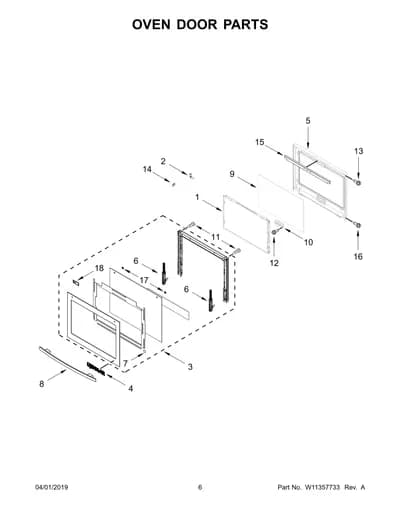 OVEN DOOR PARTS