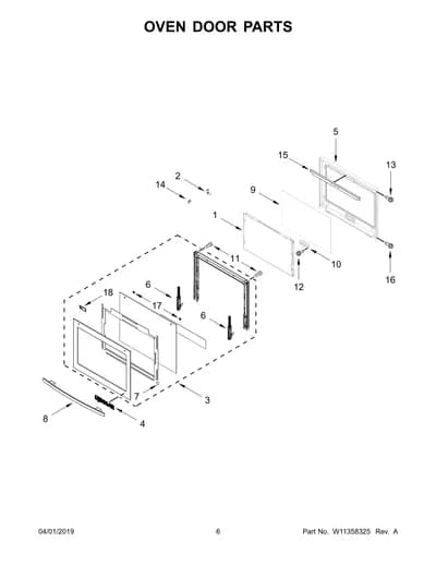 OVEN DOOR PARTS