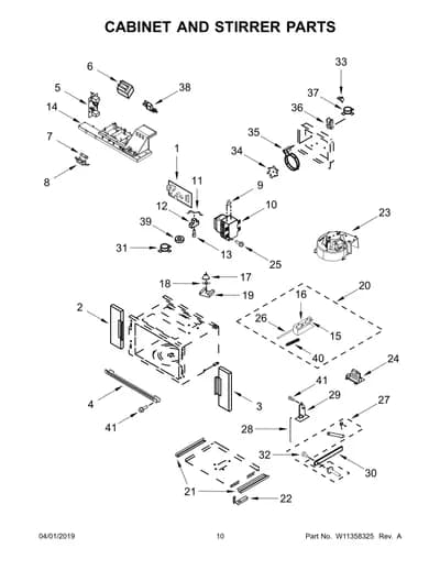 CABINET AND STIRRER PARTS