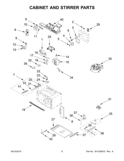 CABINET AND STIRRER PARTS