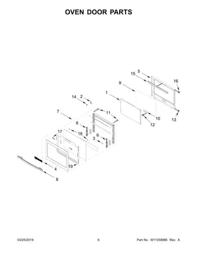OVEN DOOR PARTS