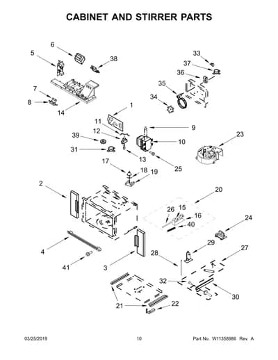 CABINET AND STIRRER PARTS